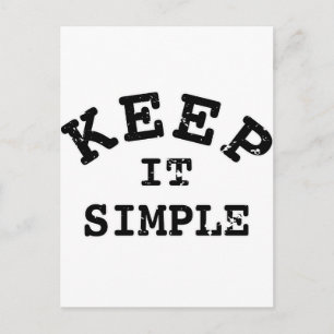 Keep It Simple Typography Postcard