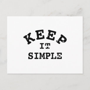 Keep It Simple Typography Postcard
