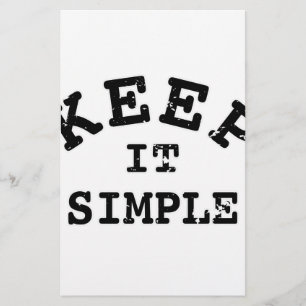 Keep It Simple Typography Stationery