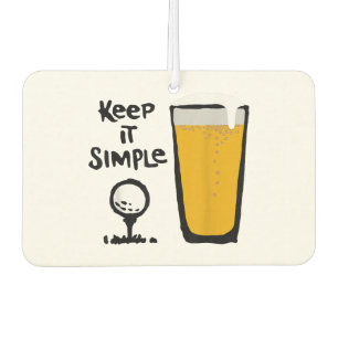 Keep It Simples Funny Golf Beer Car Air Freshener