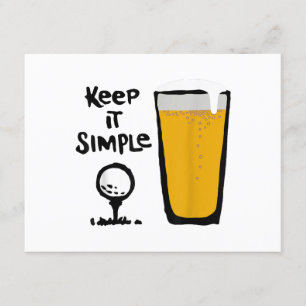 Keep It Simples Funny Golf Beer Enclosure Card