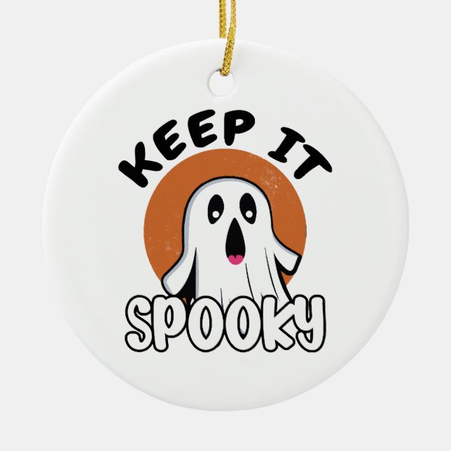 Keep it spooky ceramic tree decoration (Front)