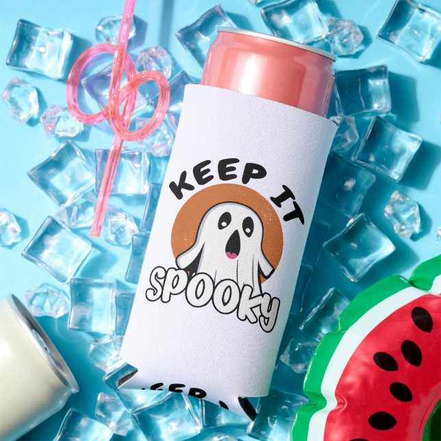 Keep it spooky seltzer can cooler (In Situ Summer)