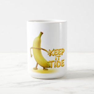 Keep It Tide – Funny Banana Typography Minimalist Coffee Mug