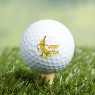 Keep It Tide – Funny Banana Typography Minimalist Golf Balls