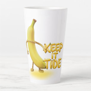 Keep It Tide – Funny Banana Typography Minimalist Latte Mug