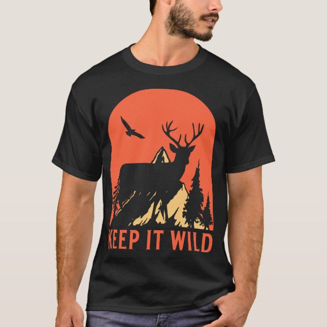 keep it wild hiking graphic T-Shirt (Front)