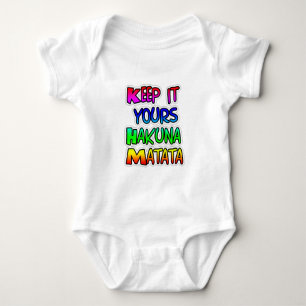 Keep It Yours Hakuna Matata Art Print Baby Bodysuit