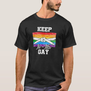 Keep Jiu Jitsu Gay LGBT Pride Month Ally Flag Pull T-Shirt