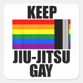 Keep Jiu Jitsu Gay Shirt LGBT Gay Pride Month 2024 Square Sticker