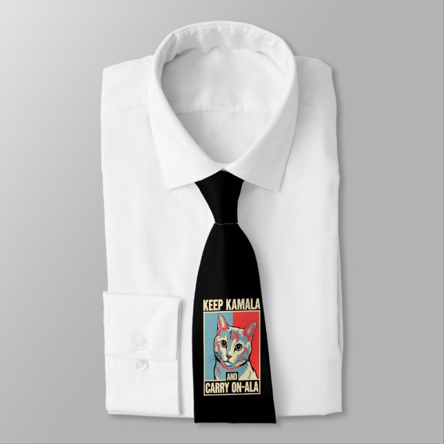 Keep Kamala and Carry On-A-La LA Kamala Harris Tie (Tied)