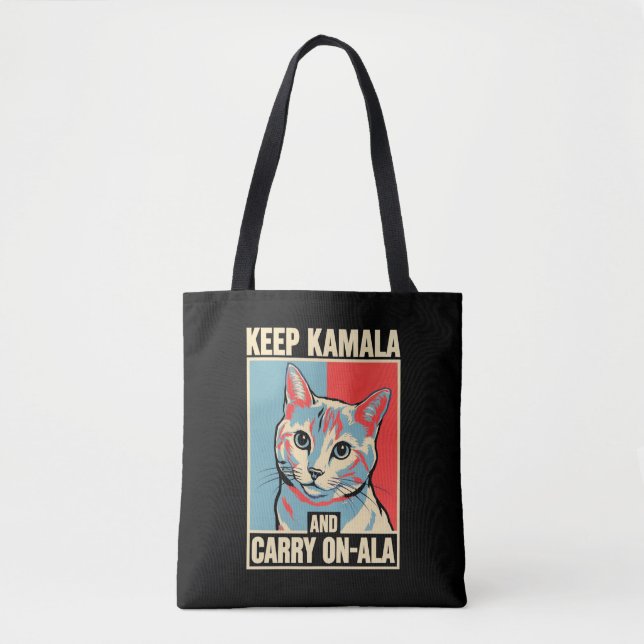 Keep Kamala and Carry On-A-La LA Kamala Harris Tote Bag (Front)