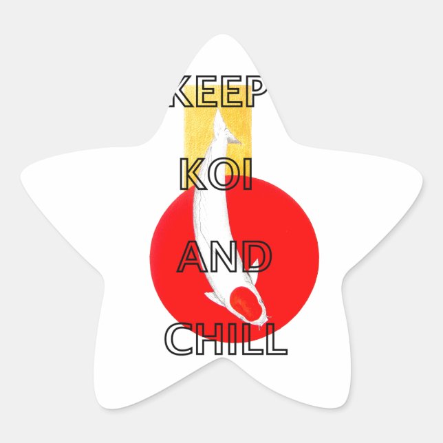 KEEP KOI AND CHILL STAR STICKER (Front)