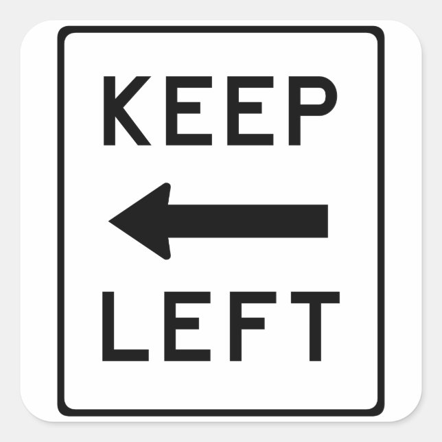 Keep Left: Democratic Political Sticker (Front)