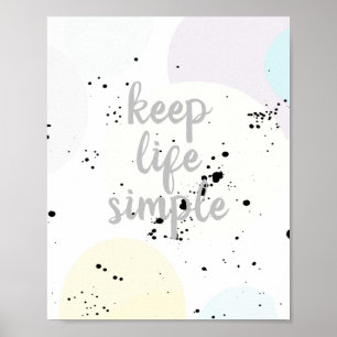 keep life simple quote  poster typography