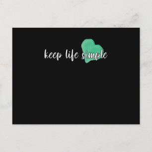 Keep Life Simple Saying Quote Wise Deep Postcard