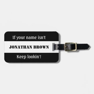 Keep Looking Funny Custom Luggage Tag - Stripe