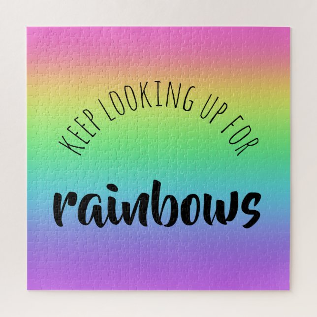 Keep Looking Up for Rainbows Jigsaw Puzzle (Vertical)