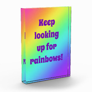 Keep Looking Up for Rainbows Photo Block