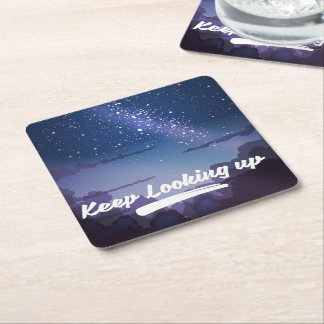 keep looking up square paper coaster