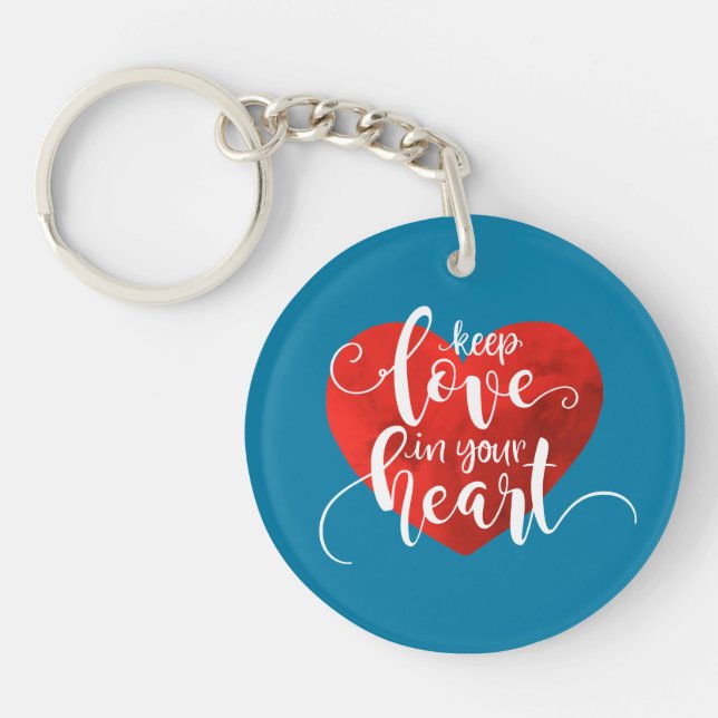 Keep Love in Your Heart Valentine | Keychain (Front)