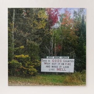 keep maine green jigsaw puzzle