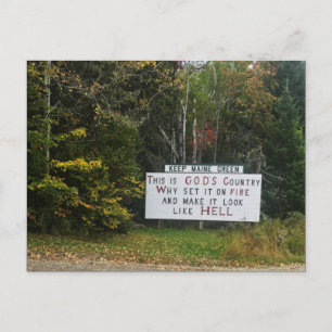 keep maine green postcard