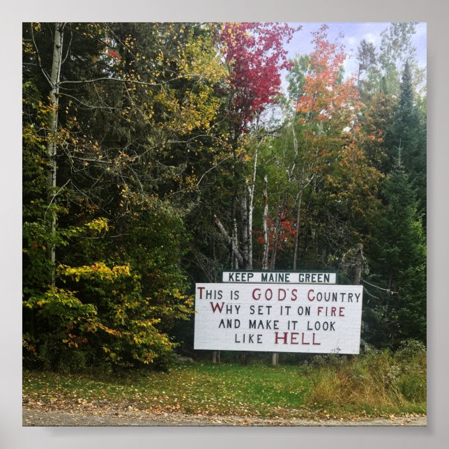 keep maine green poster (Front)