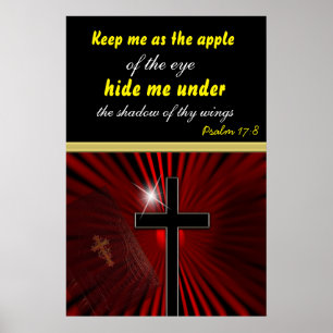 Keep me as the apple of the eye.Psalm 17:8 Poster