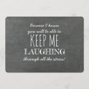 Keep Me Laughing Funny Bridesmaid Proposal Invitation