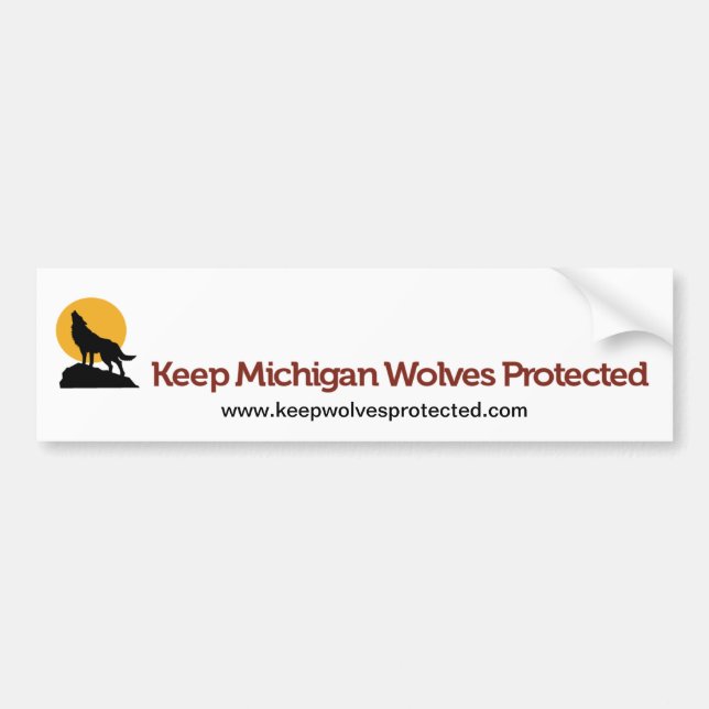 Keep Michigan Wolves Protected Bumper Sticker (Front)