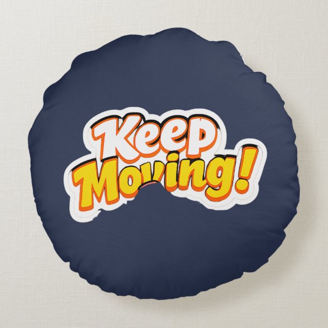 Keep Moving! – Dancing Disco Banana Round Cushion (Back)
