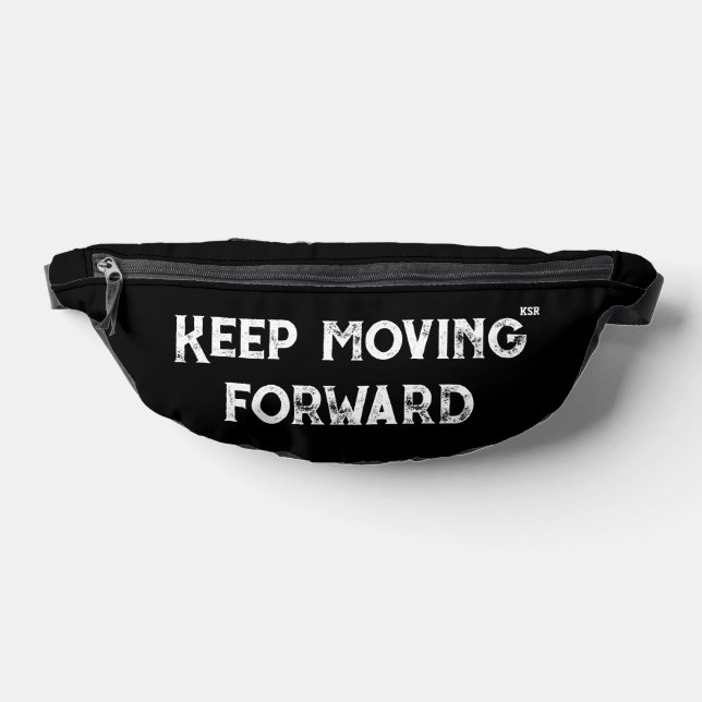Keep Moving Forward Minimalist Motivational Bum Bags (Lay Down)