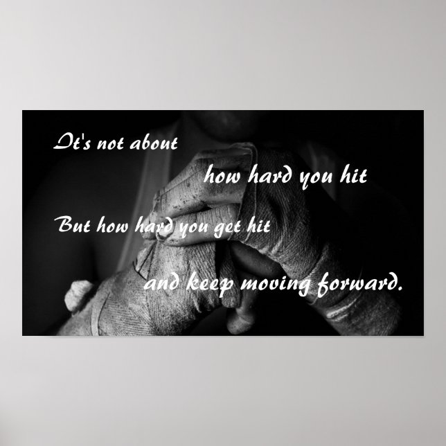 Keep Moving Forward Motivational Poster (Front)