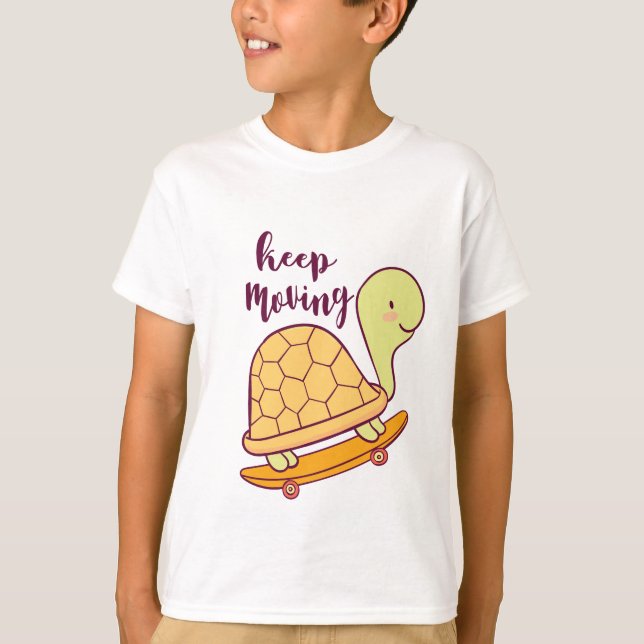 Keep Moving Funny Cute Kids T-Shirt (Front)