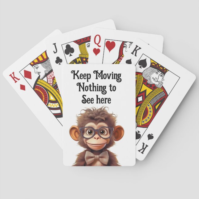 Keep moving, nothing to see here  playing cards (Back)
