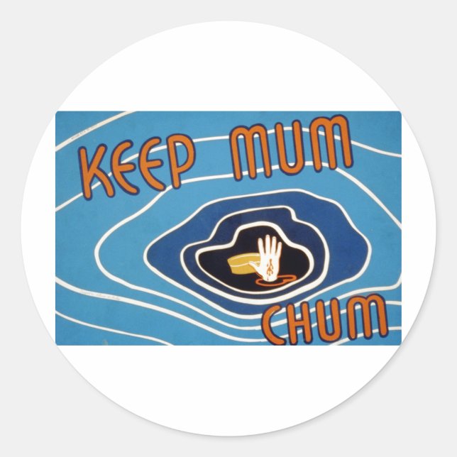 Keep Mum Chum Classic Round Sticker (Front)