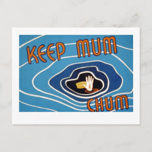 Keep Mum Chum Postcard