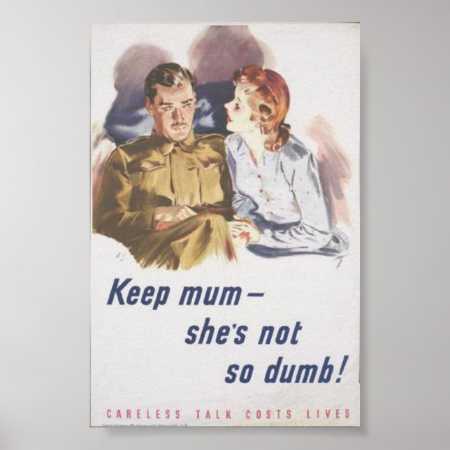 Keep mum, she's not so dumb poster (Front)