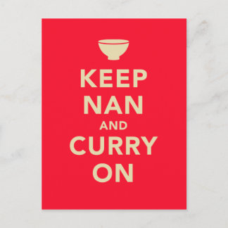 'Keep Nan and Curry On' Parody Postcard