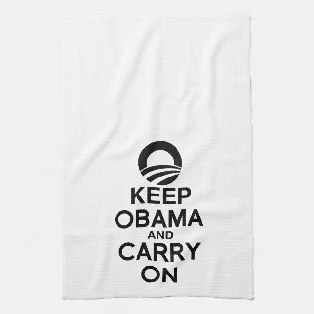 KEEP OBAMA AND CARRY ON -.png Tea Towel (Vertical)