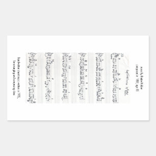 Keep of the Promise Handwritten Sheet Music Rectangular Sticker