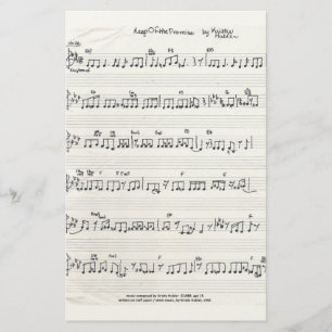 Keep Of The Promise Sheet Music stationery