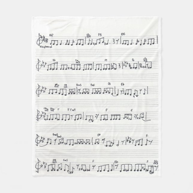 Keep Of The Promise Song Sheet Music Notes Fleece Blanket (Front)