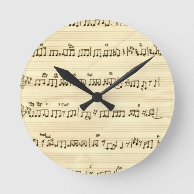 Keep Of The Promise Song Vocal Notes Music Staff S Round Clock (Front)