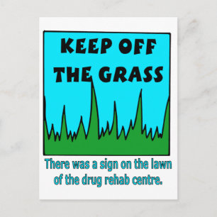 Keep Off the Grass Postcard