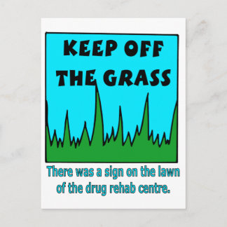 Keep Off the Grass Postcard