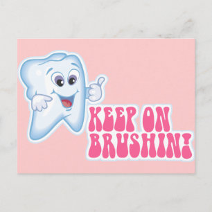 Keep On Brushing Postcard