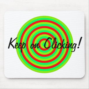 Keep on Clicking Concentric Circles Mouse Pad