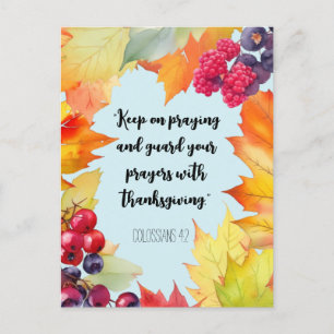 Keep on Praying Thanksgiving Postcard